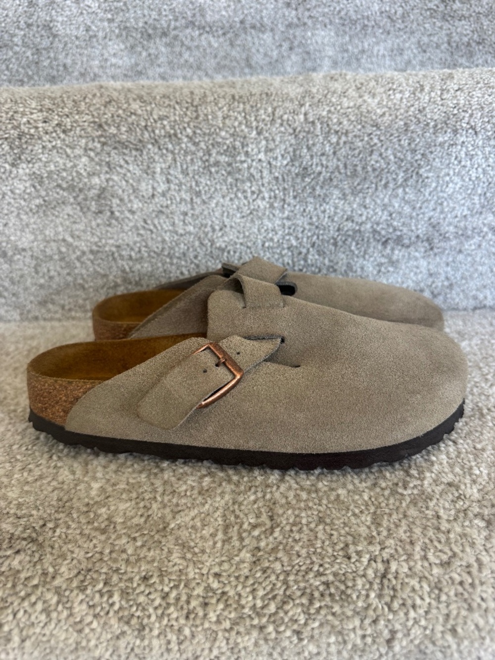 Birkenstock Women's Boston Soft Clog- Taupe Size 37 EU- only worn twice